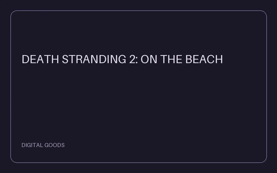 DEATH STRANDING 2: ON THE BEACH