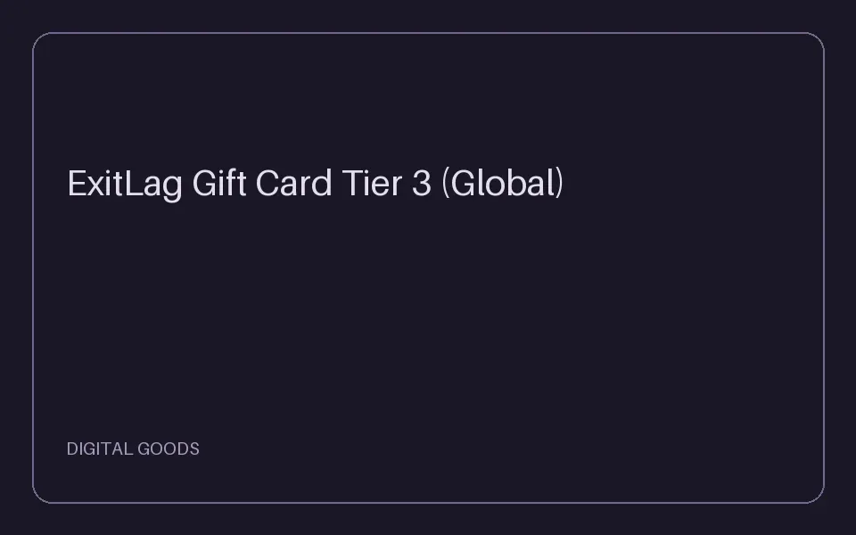 ExitLag Gift Card Tier 3 (Global)